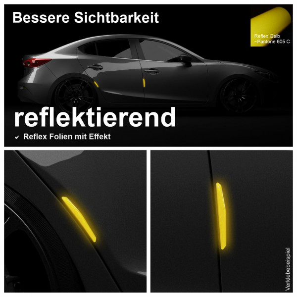 Reflex Kantenschutz Gel-Aufkleber für Autos Anti Kratz Schutz Streifen