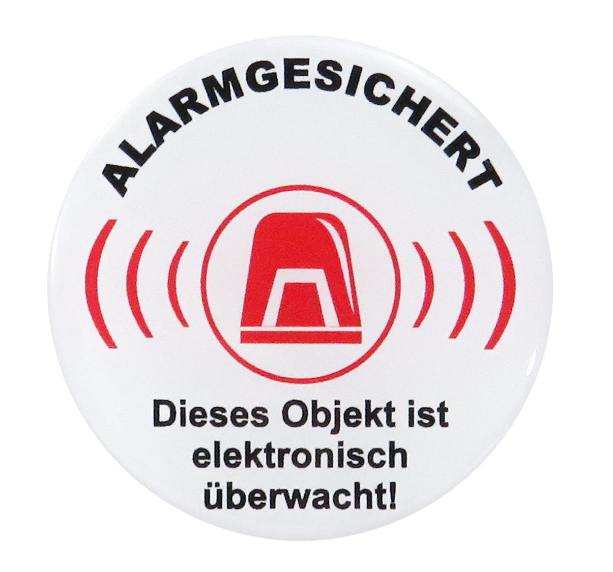 Warnschild 3D Aufkleber Ø50 mm Alarmgesichert Alarmanlage, Hinweis-Schilder, Aufkleber Shop