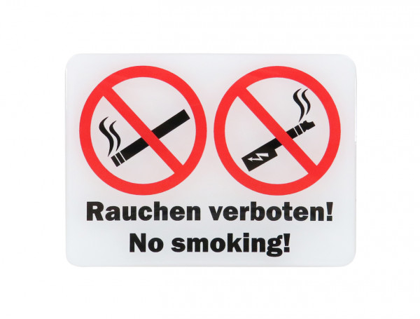 Verbotsschild 3D Aufkleber 70 x 51 mm Rauchen verboten