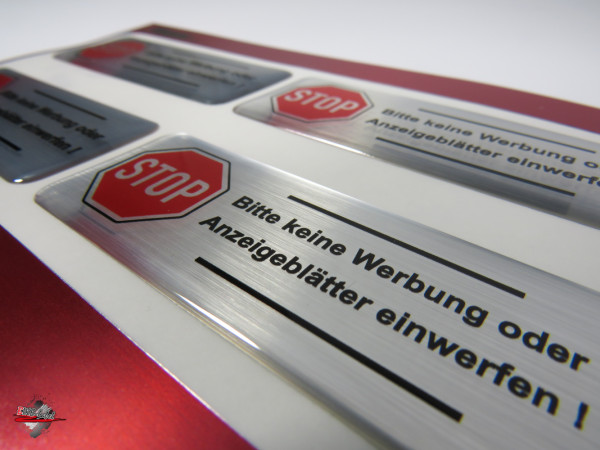 Briefkastenaufkleber 'Bitte Keine Werbung' – 3D, Weiß, 70x25 Mm, Witterungsbeständig
