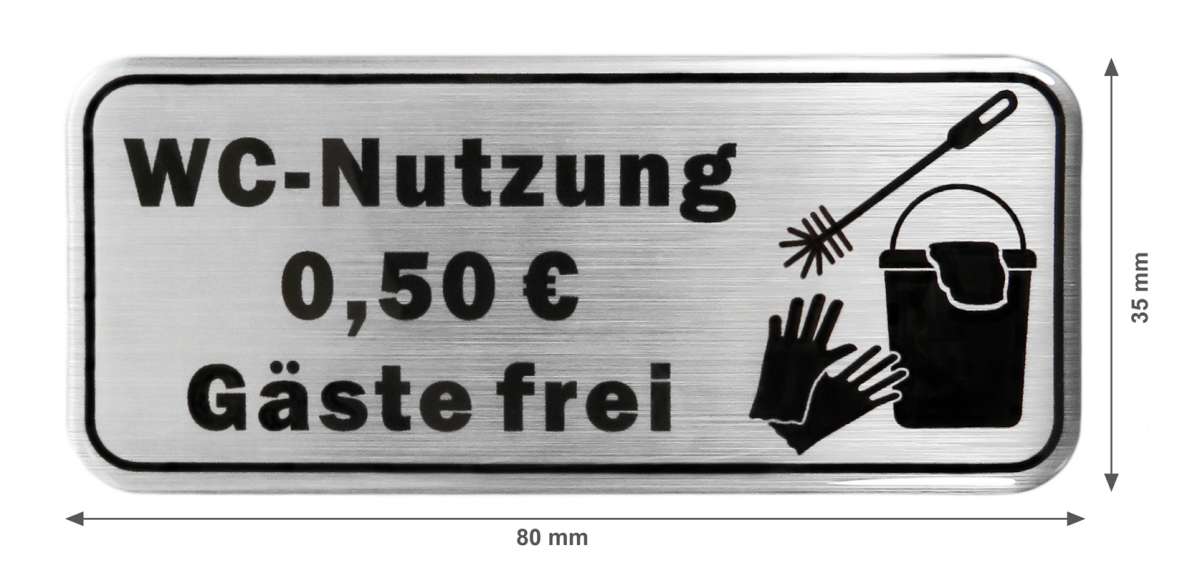 BIKE-label 3D Türschild-Aufkleber 'Ziehen / Drücken' In Alu-Optik – 63x53 Mm, Selbstklebend & Witterungsbeständig