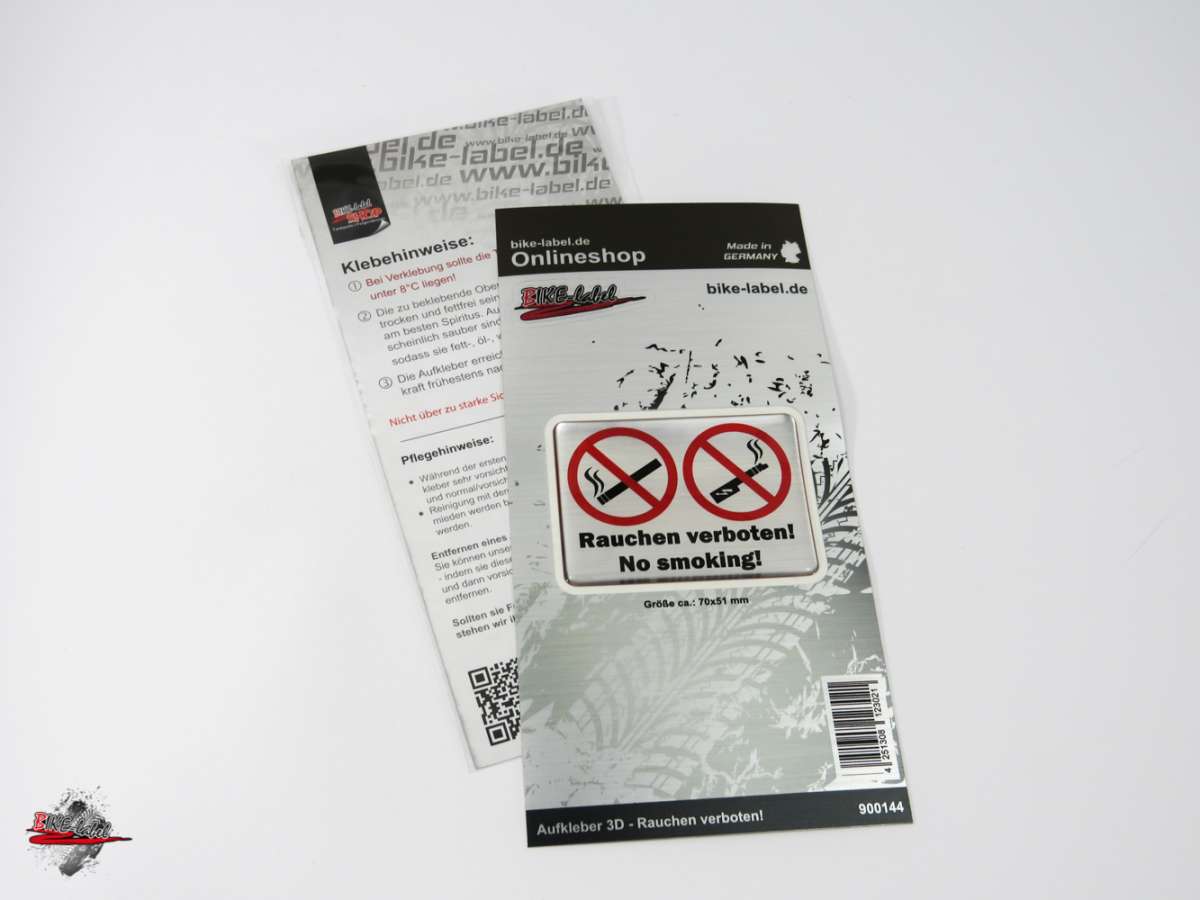 BIKE-label 3D Aufkleber „Videoüberwachung“ – 80 X 45 Mm, Alu-Optik, Witterungsbeständig