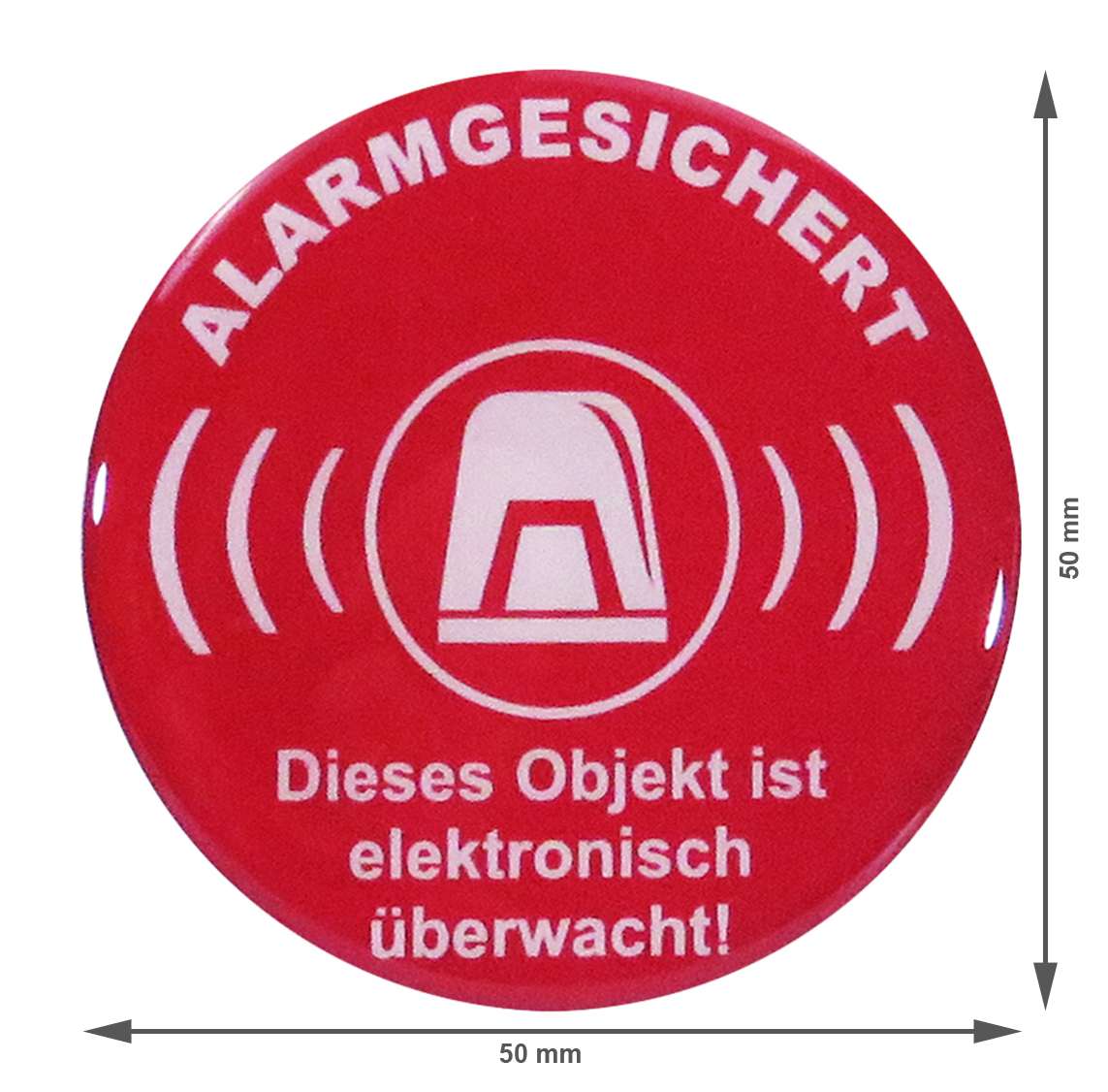 10 x Aufkleber, Alarm, Alarmgesichert, Alarmanlage, Sicherheit 5x3 cm