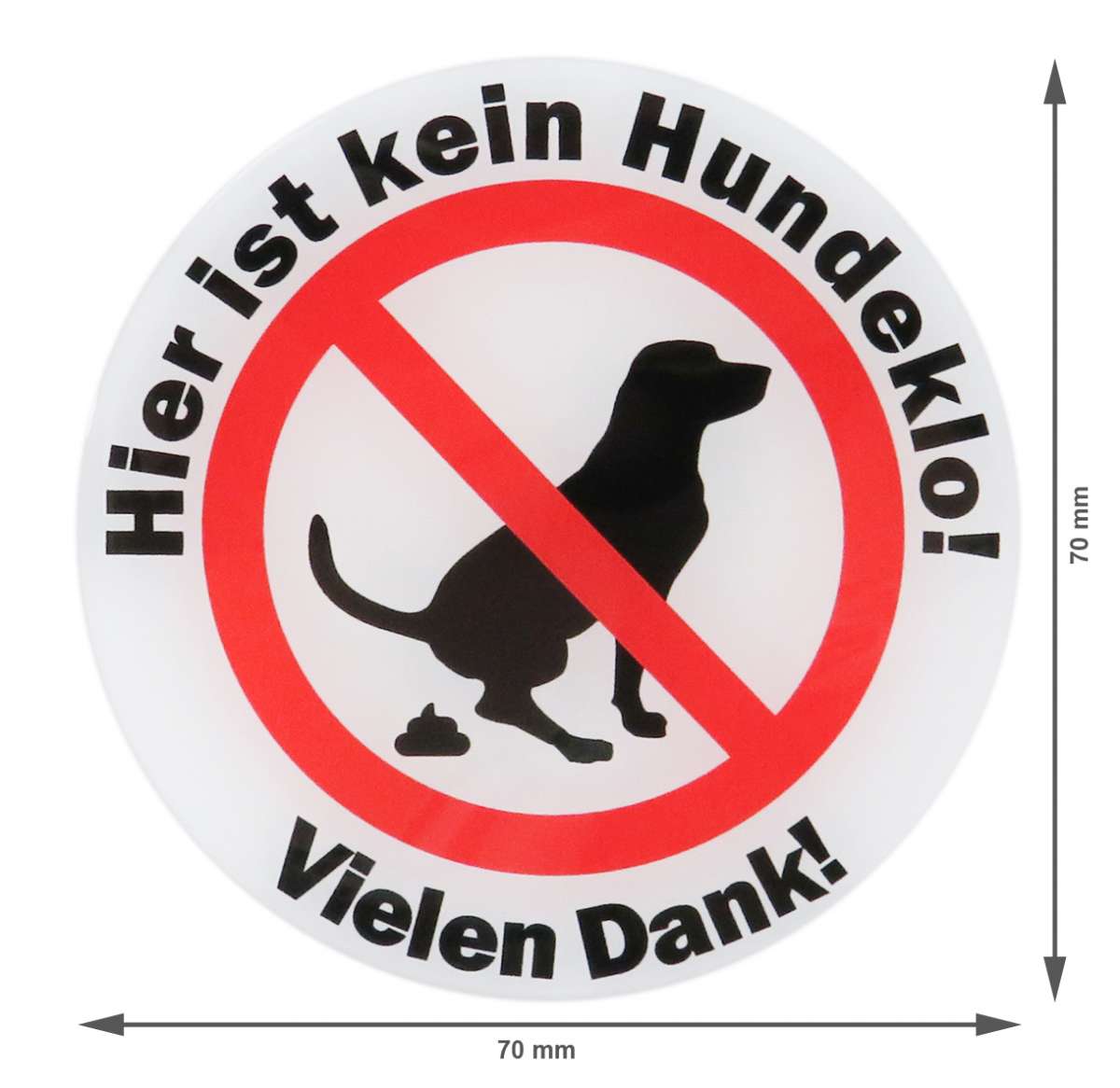 Kleberio Schild „Kein Hundeklo“ – 20x30 Cm, Aluminium, Wetterfest Für Garten & Zaun