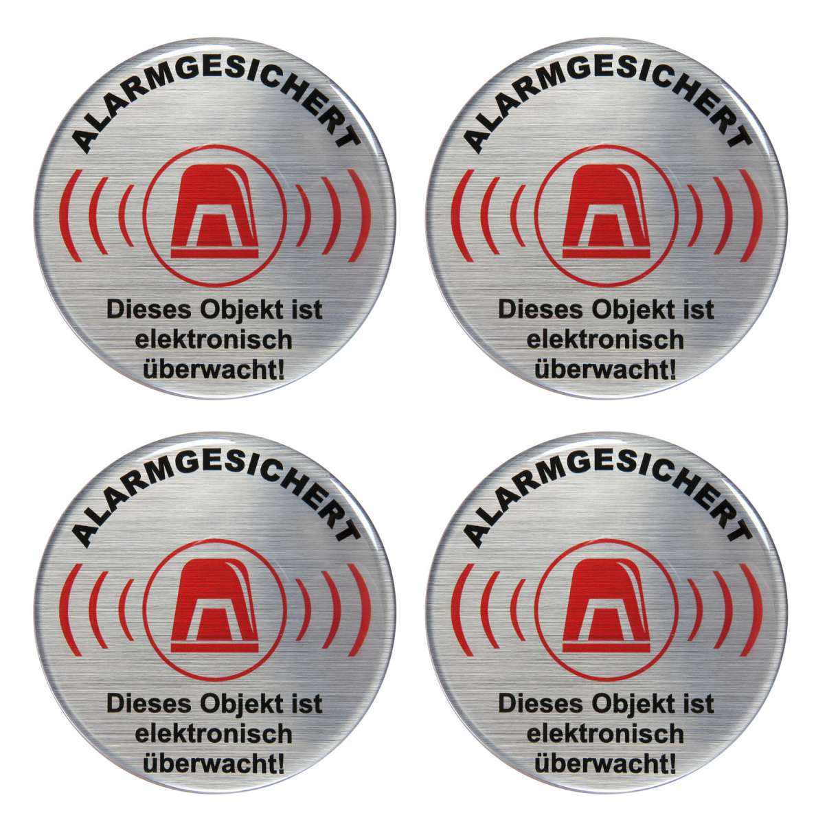 6x PVC Sicherheitsaufkleber „Elektronisch überwacht“ – 50x30 Mm, Wetterfest