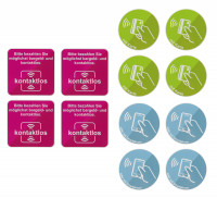 Aufkleber Zahlungsmöglichkeiten Kassenbereich - bargeldlos zahlen - versch. Motive Aufkleber Zahlungsmöglichkeiten Kassenbereich - bargeldlos zahlen - versch. Motive