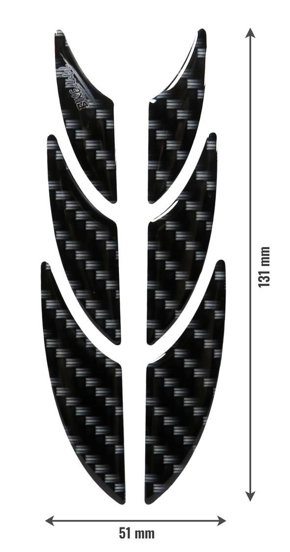 Dekor Protektorsticker Aufkleber Carbon-Optik Schwarz Black Druck  Kratzschutz