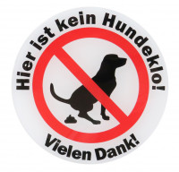 Verbotsschild 3D Aufkleber Ø 90 mm kein Hundeklo Hund verboten Verbotsschild 3D Aufkleber Ø 90 mm kein Hundeklo Hund verboten