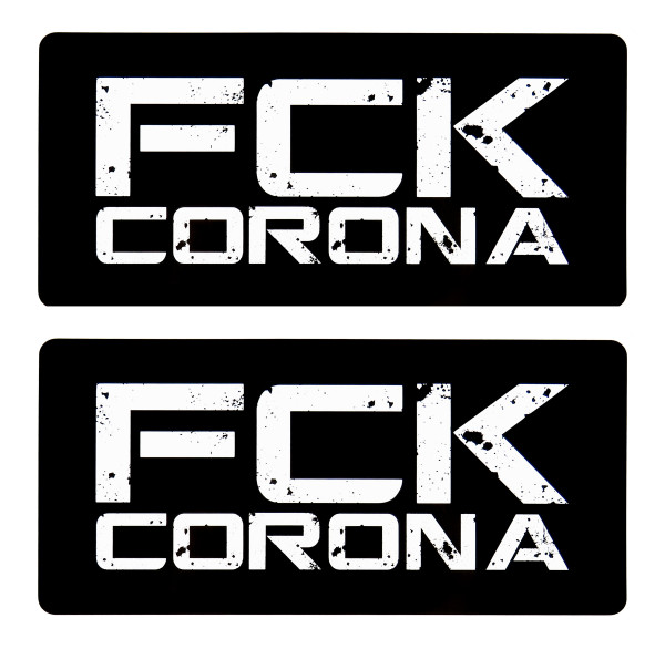 Aufkleber Sticker Fuck Corona 170 x 80 mm für Auto und Motorrad 2 Stück