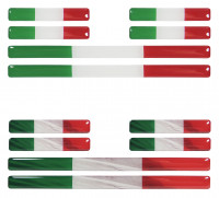 Italien 3D Aufkleber Flaggen 12 Stück im Set Sticker für Auto Kfz Motorrad Italien 3D Aufkleber Flaggen 12 Stück im Set Sticker für Auto Kfz Motorrad