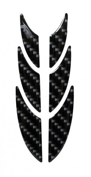 Dekor Protektorsticker Aufkleber Carbon-Optik Schwarz Black Druck Kratzschutz
